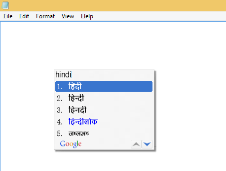 Hindi-type-notepad
