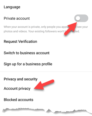 private-account